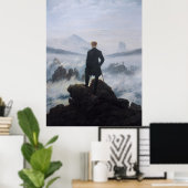 Friedrichs Wanderer über dem Nebel Poster (Heimbüro)