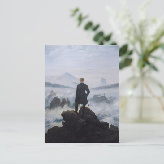 Friedrichs Wanderer über dem Nebel Postkarte (Stehend Vorderseite)