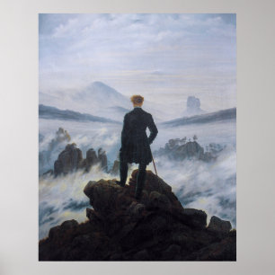 Friedrichs Wanderer über dem Nebelmeer Poster