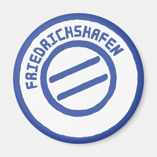 Friedrichshafen Post-Stempel-Briefmarke Magnet (Vorne)
