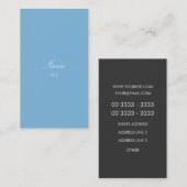 Friedvolle blaue Elegante Vertikale Visitenkarte (Vorne/Hinten)