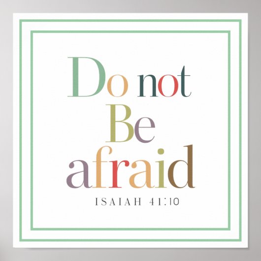 Friedvolle Isaiah 41 10 Fürchte dich nicht Ästheti Poster (Vorne)
