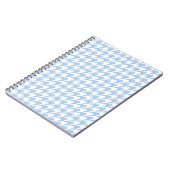 Friedvoller blauer Hahnentrittmuster-Notizblock Notizblock (Linke Seite)