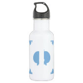 Friedvolles Blau der Lilien-2 Trinkflasche (Rückseite)