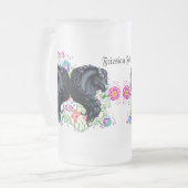 Frieisna-Pferd, Hengst, Blume Mattglas Bierglas (Vorderseite Links)