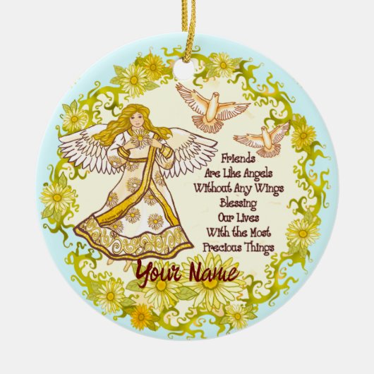 Friend Angel Keramik Ornament (Vorne)
