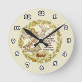 Friend Angel Runde Wanduhr (Vorderseite)