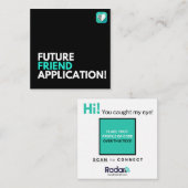 Friend Application Future Quadratische Visitenkarte (Vorne/Hinten)