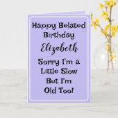 Friend Belated Birthday Card Karte (Gelbe Blume)