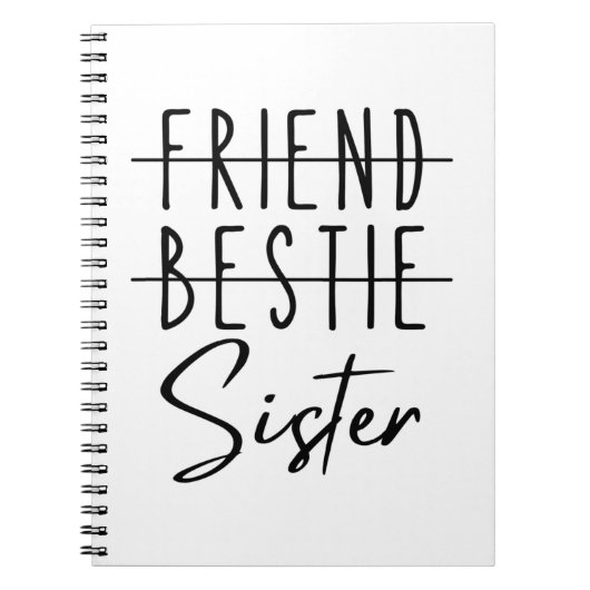 Friend Bestie Sister Notizblock (Vorderseite)