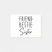 Friend Bestie Sister Post-it Klebezettel (Vorderseite)