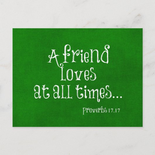 Friend Bible Verse Scripting Postkarte (Vorderseite)