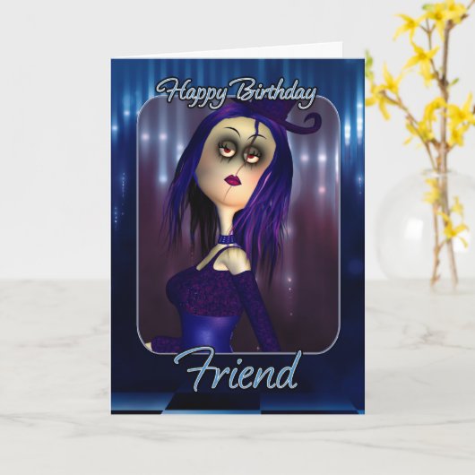 Friend Birthday Card - Moonies Niedlich Rag Doll G Karte (Gelbe Blume)