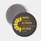 Friend Birthday Geschenk Feminist Sonnenblume Keep Magnet (Vorderseite/Rückseite)