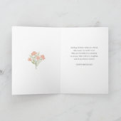 Friend Birthday Pink Blume Muster Karte (Innenseite)