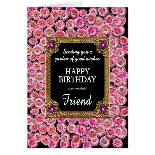 Friend Birthday Pink Daisies (Vorne)