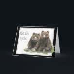 Friend Birthday Watercolor Bears Karte<br><div class="desc">When we're together the world a warmer place ,  cute watercolor bears for Best Friend Birthday</div>