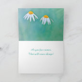 "Friend Cancer Support Daisy Card" Karte (Innenseite)