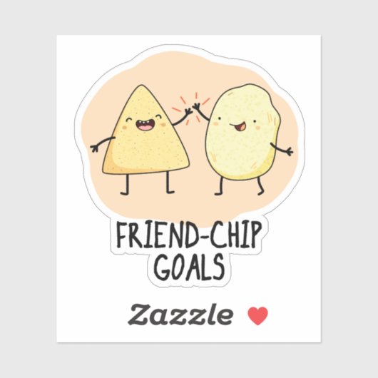 Friend Chip Goals Funny Chip Pun Aufkleber (Blatt)