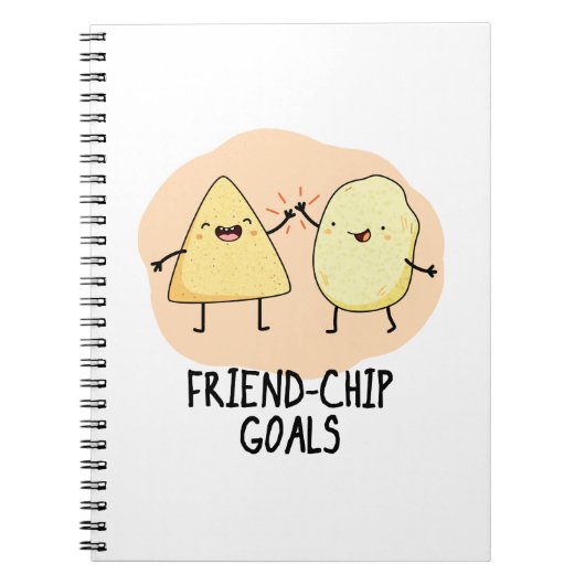 Friend Chip Goals Funny Food Chip Pun Notizblock (Vorderseite)