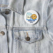 Friend Chip Goals Funny Milk Cookies Pun Button (Beispiel)