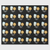 Friend Chip Goals Funny Milk Cookies Pun Dark BG Geschenkpapier (Flach)