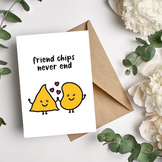 Friend Chips nie beenden Feiertagskarte
