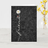 Friend Daisy and Ladybug Damask Karte (Gelbe Blume)