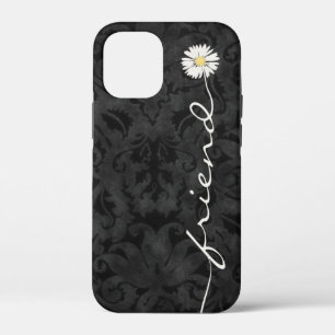 Friend Daisy auf Black Damask Case-Mate iPhone Cas Hülle