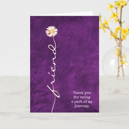 Friend Daisy mit Ladybugs Card Karte (Gelbe Blume)