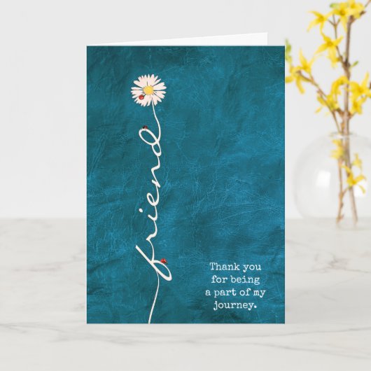 Friend Daisy mit Ladybugs Karte (Gelbe Blume)