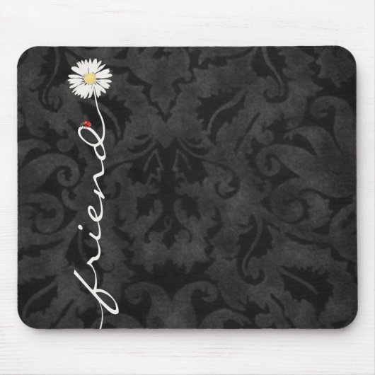 Friend Daisy und Ladybug Damask Maus Pad Mousepad (Vorne)