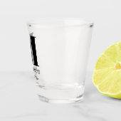 Friend der Groom Monogram Name Shot Glass Schnapsglas (Rechts)
