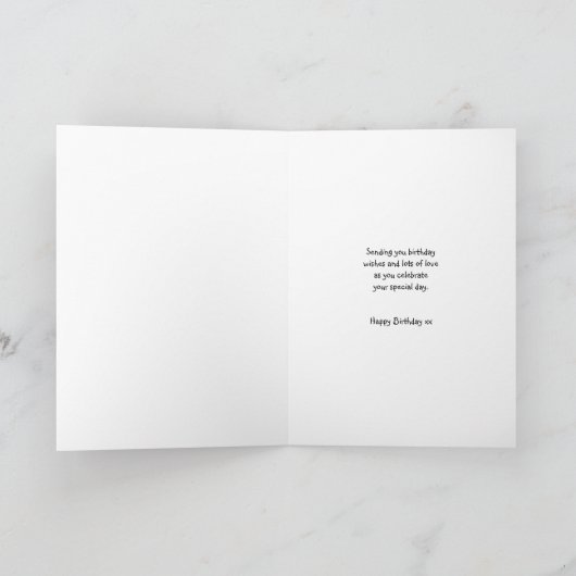 Friend Fairy Birthday Card - Woodland Fairy Happy Karte (Innenseite)