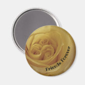 Friend Forever Freundschaft Gelbes Rose Foto Blume Magnet (Vorderseite/Rückseite)
