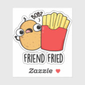 Friend Fried Funny French Fries Pun Aufkleber (Blatt)