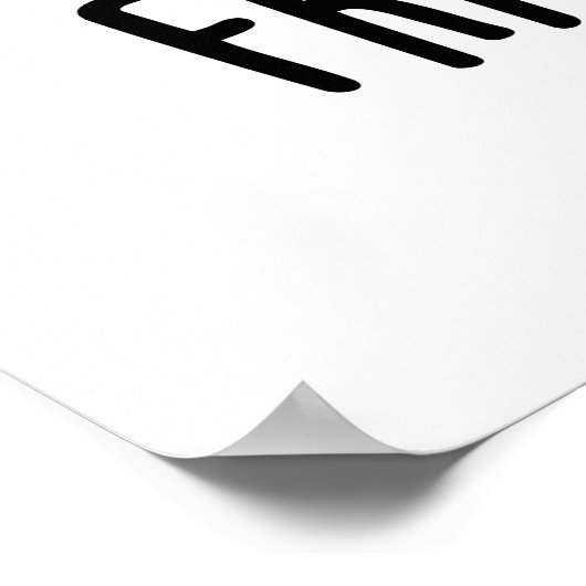 Friend Fried Funny French Fries Pun Poster (Ecke)