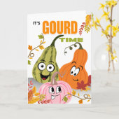 Friend Friendsgiving Gourd Vibrations Karte (Gelbe Blume)