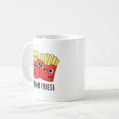 Friend Fries Funny BESTE FREUNDIN Pub Kaffeetasse (Vorderseite Links)