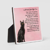 Friend Gedicht Plaque - Design der schwarzen Katze Fotoplatte (Vorderseite)