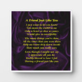Friend Gedicht Plaque - Lila Seidendesign Fotoplatte (Vorderseite)