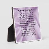 Friend Gedicht Plaque - Lilac Silk Design Fotoplatte (Vorderseite)