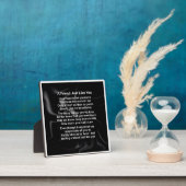 Friend Gedicht Plaque - Schwarzes Seidendesign Fotoplatte (InSitu)