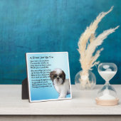 Friend Gedicht Plaque - Shih Tzu Dog Design Fotoplatte (InSitu)