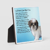 Friend Gedicht Plaque - Shih Tzu Dog Design Fotoplatte (Vorderseite)