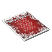 Friend Gedicht - Weihnachtsdesign Notizblock (angewinkelt)