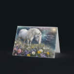 Friend Happy Birthday Hübsch Einhorn mit Blume Karte<br><div class="desc">Eine hübsche Geburtstagskarte für einen außergewöhnlichen Freund! Eine mystische Fantasie vereint sich in Blume.</div>