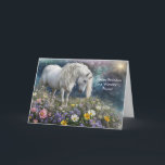Friend Happy Birthday Hübsch Einhorn mit Blume Karte<br><div class="desc">Eine hübsche Geburtstagskarte für einen außergewöhnlichen Freund! Eine mystische Fantasie vereint sich in Blume.</div>