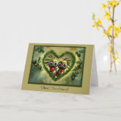 Friend Happy Valentines Day Funny Cute Olives Karte (Gelbe Blume)