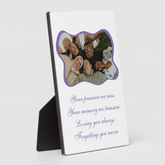 Friend im Wald Tabletop Plakette 12x18 mit Easel Fotoplatte (Seite)